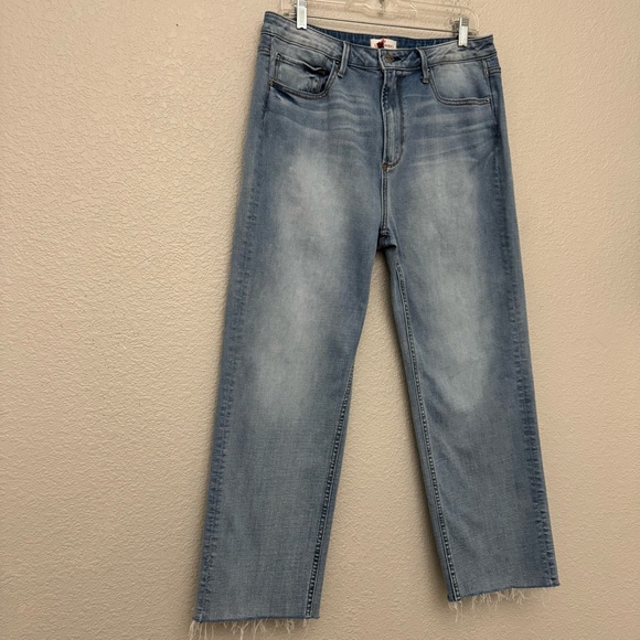 Driftwood Royce Light Wash Straight Raw Hem Jeans Size 31 - Picture 6 of 12